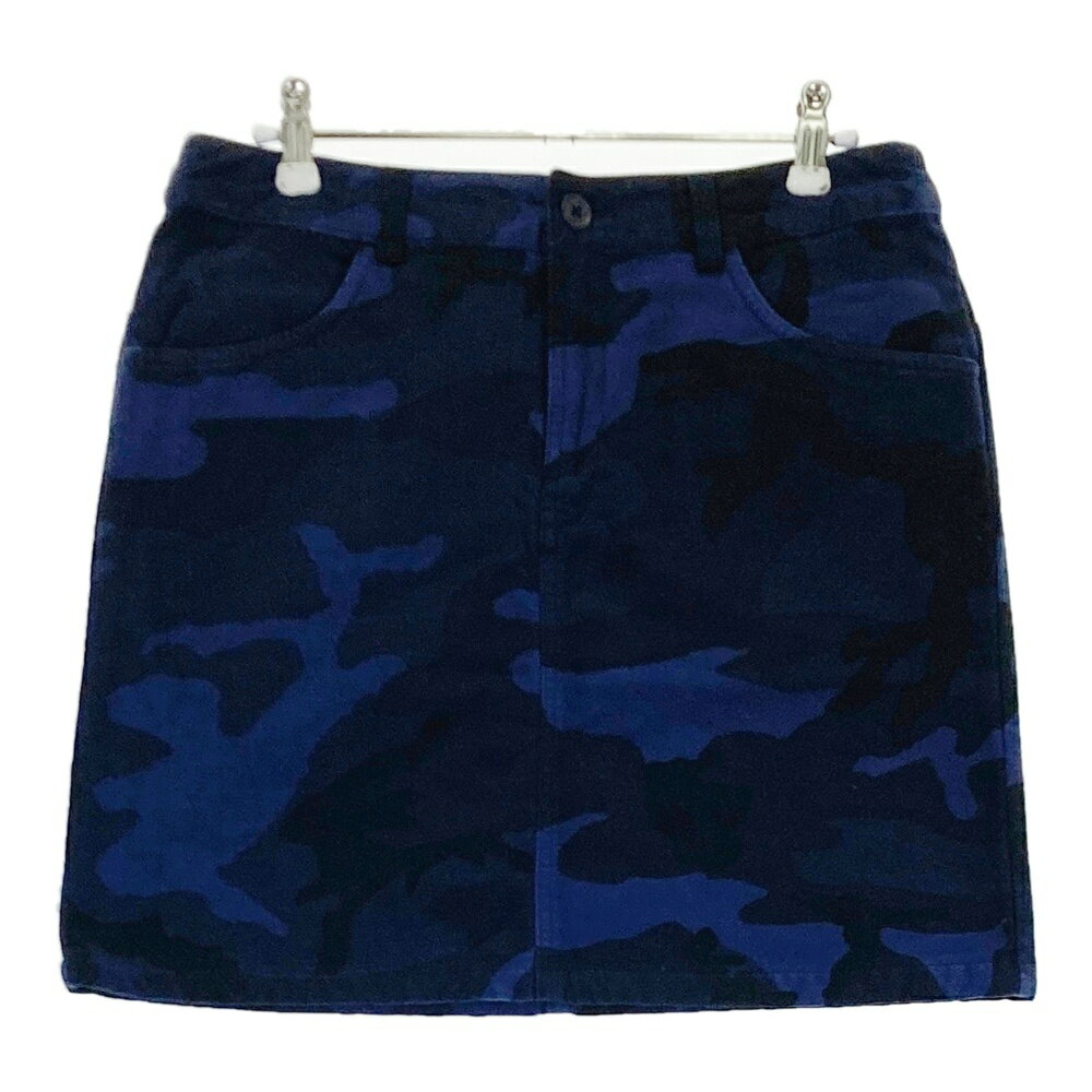 BEAMS GOLF ビームスゴルフ スカート 迷彩柄 カモ柄 ネイビー系 M 【中古】ゴルフウェア レディース