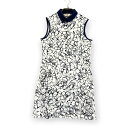 ADABAT アダバット ノースリーブワンピース 花柄 ホワイト系 38 【中古】ゴルフウェア レディース