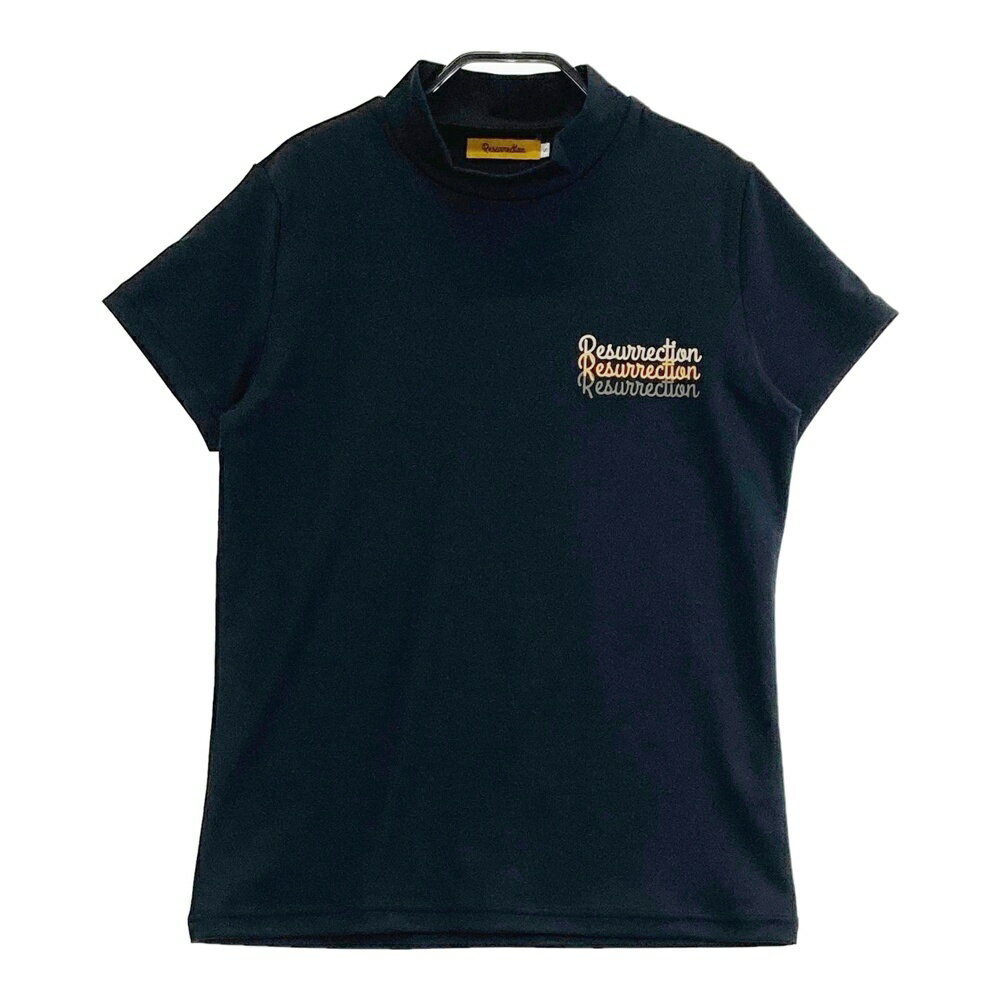 RESURRECTION レザレクション 2023年モデル ハイネック 半袖Tシャツ ブラック系 S 【中古】ゴルフウェア レディース