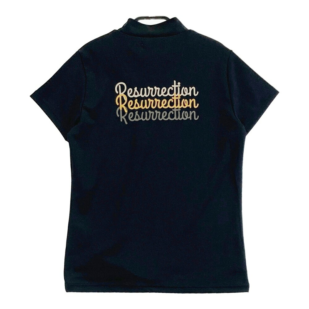 RESURRECTION レザレクション 2023年モデル ハイネック 半袖Tシャツ ブラック系 S 【中古】ゴルフウェア レディース