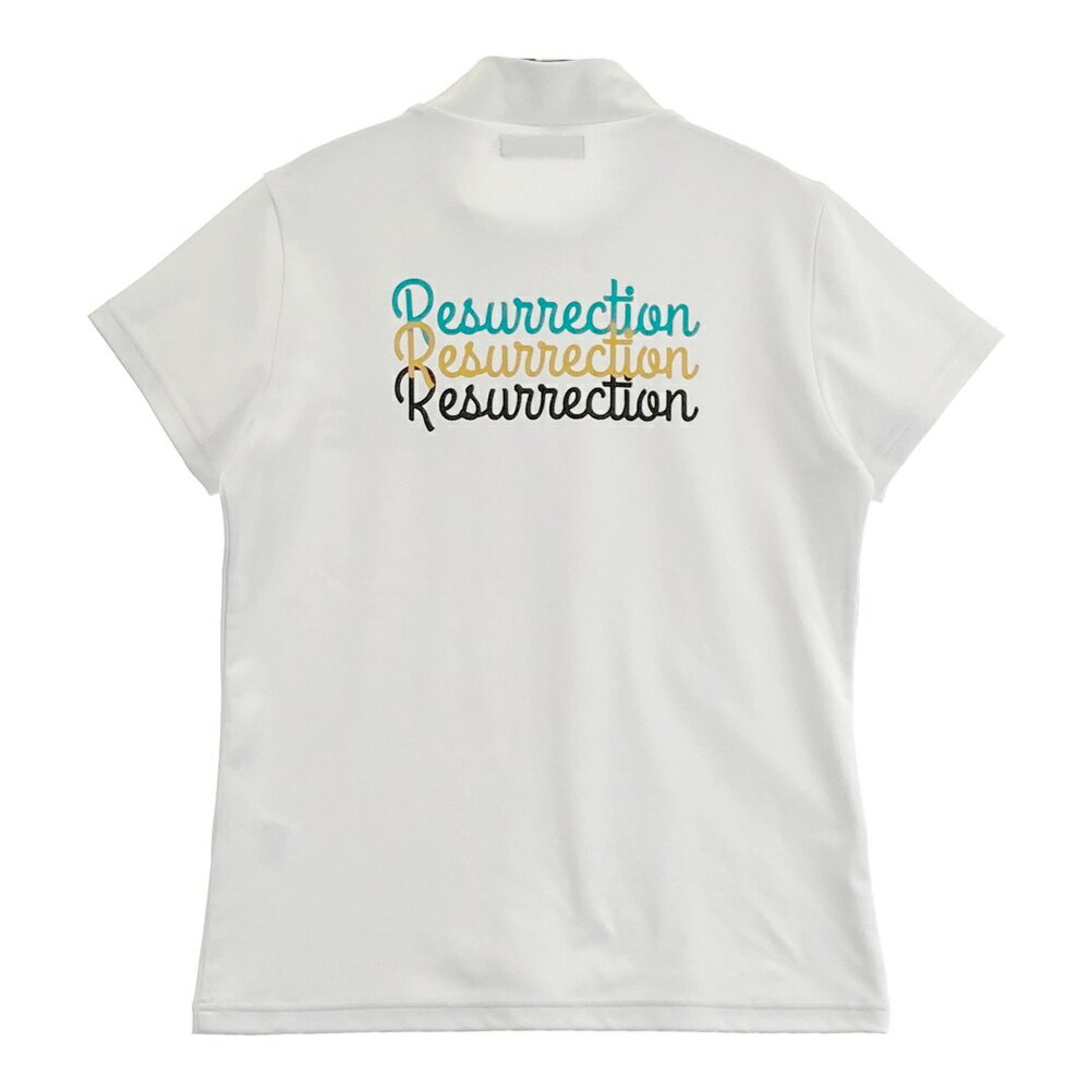 RESURRECTION レザレクション 2023年モデル ハイネック 半袖Tシャツ ホワイト系 S 【中古】ゴルフウェア レディース