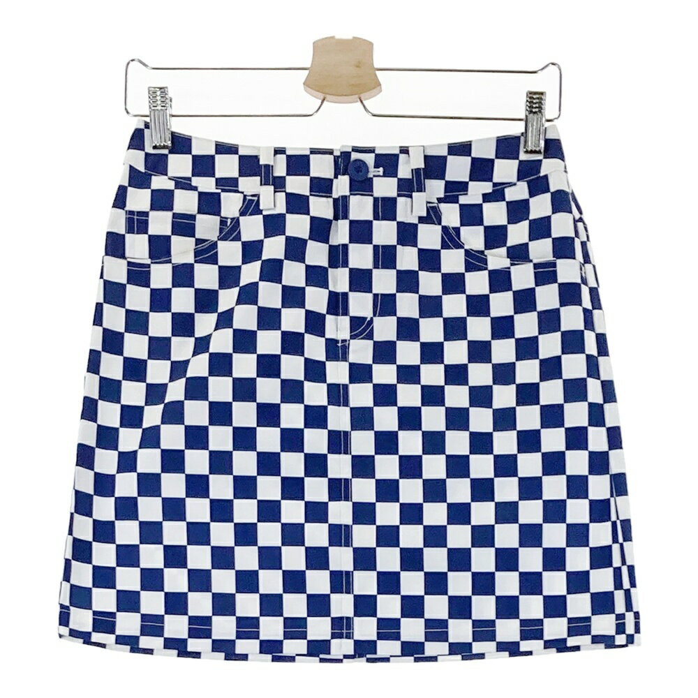 BEAMS GOLF ビームスゴルフ スカート ブロックチェック柄 ブルー系 M 【中古】ゴルフウェア レディース