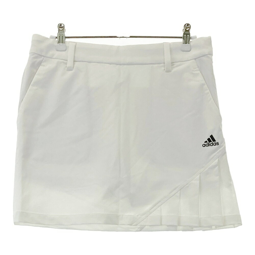 ADIDAS GOLF アディダスゴルフ HA3288 インナー付 ストレッチスカート プリーツ ホワイト系 M 【中古】..