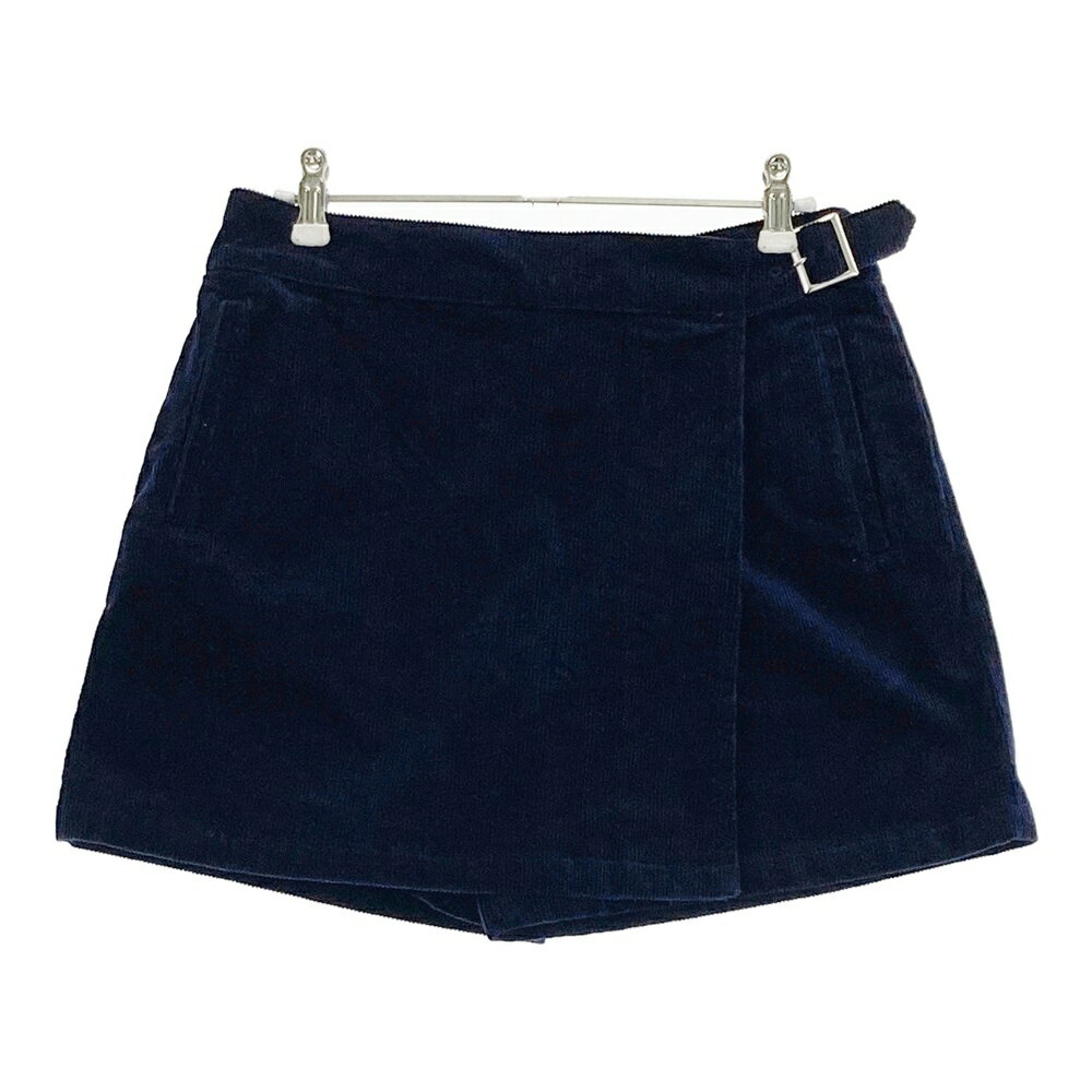 BEAMS GOLF ビームスゴルフ キュロットスカート コーデュロイ ネイビー系 S 【中古】ゴルフウェア レデ..