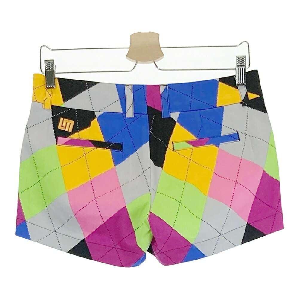 LOUD MOUTH ラウドマウス ショートパンツ パーガイル柄 グレー系 L 【中古】ゴルフウェア レディース