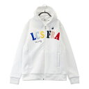 LE COQ GOLF ルコックゴルフ スウェット ジップパーカー ワッペン ホワイト系 L 【中古】ゴルフウェア レディース