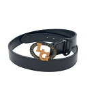LE COQ GOLF ルコックゴルフ バックルベルト ネイビー系 【中古】ゴルフウェア