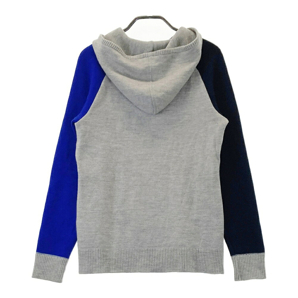 BLACK&WHITE ブラックアンドホワイト ニットパーカー グレー系 1 【中古】ゴルフウェア レディース