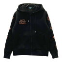 CUARTO UNITED クアルトユナイテッド ダンボールニット ジップパーカー ブラック系 S 【中古】ゴルフウェア レディース