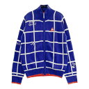 LE COQ GOLF ルコックゴルフ ニット ジップジャケット 格子柄 ネイビー系 M 【中古】ゴルフウェア レディース