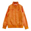 LE COQ GOLF ルコックゴルフ 2WAY 裏メッシュ ジップジャケット オレンジ系 L 【中古】ゴルフウェア レディース