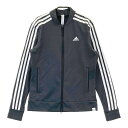 ADIDAS GOLF アディダスゴルフ ;HA0215 ジップジャケット スリーストライプ ブラック系 M 【中古】ゴルフウェア レディース