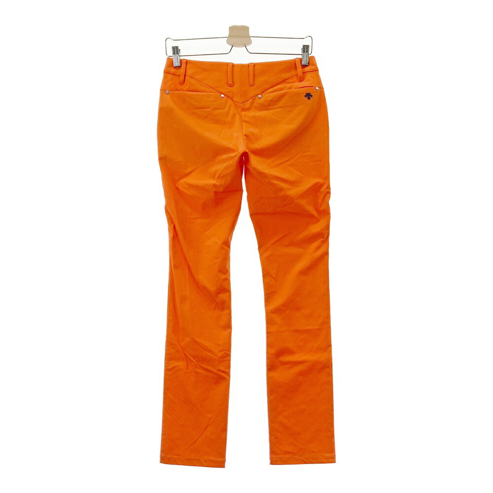 DESCENTE GOLF デサントゴルフ ストレッチパンツ オレンジ系 M 【中古】ゴルフウェア レディース