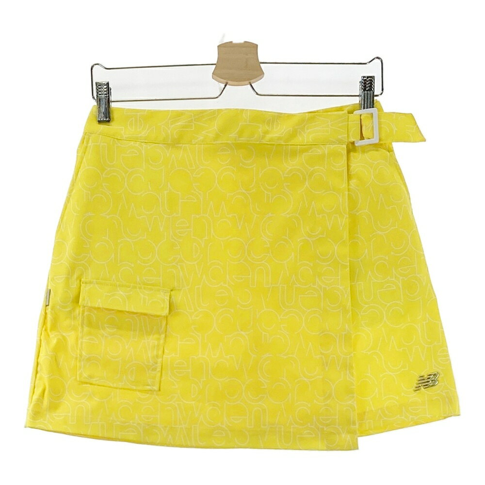 NEW BALANCE GOLF ニューバランス スカート 総柄 イエロー系 2 【中古】ゴルフウェア レディース