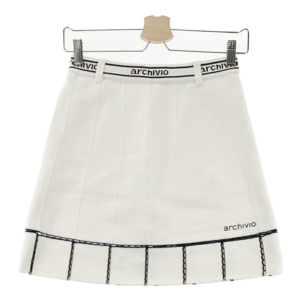 ARCHIVIO アルチビオ ニットスカート ホワイト系 36 【中古】ゴルフウェア レディース