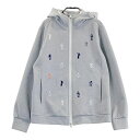 MUNSING WEAR マンシングウェア ペンギン刺繍入り 長袖 ジップパーカー グレー系 L 【中古】ゴルフウェア レディース