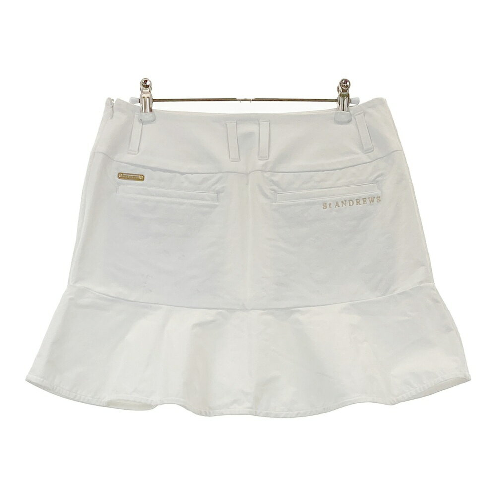 ST ANDREWS セントアンドリュース 2023年モデル ストレッチスカート ホワイト系 L 【中古】ゴルフウェア レディース