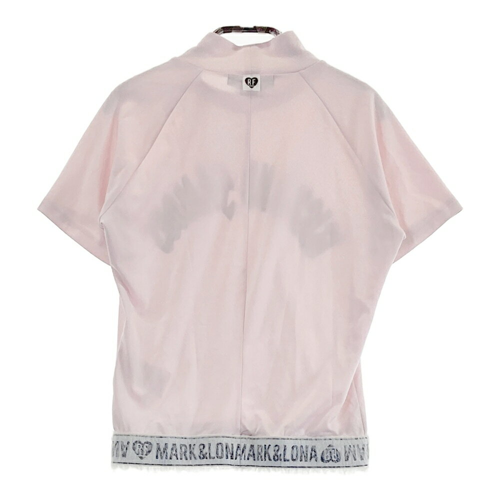 MARK&LONA マークアンドロナ ハイネック 半袖Tシャツ ピンク系 38 【中古】ゴルフウェア レディース