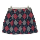 PEARLY GATES パーリーゲイツ ストレッチスカート アーガイル柄 グレー系 00 【中古】ゴルフウェア レディース