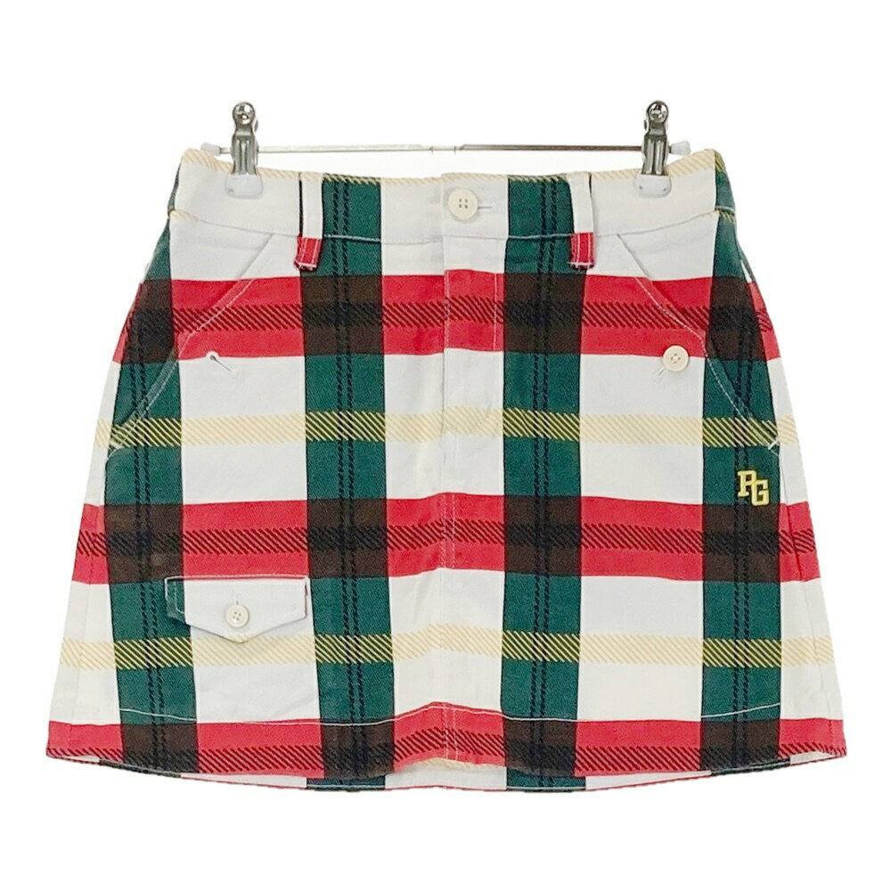 PEARLY GATES パーリーゲイツ 055-8134520 ストレッチスカート チェック柄 ホワイ...