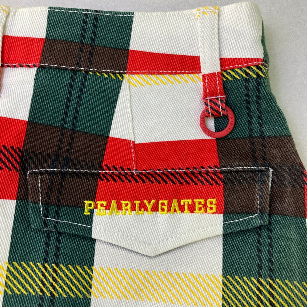 PEARLY GATES パーリーゲイツ 055-8134520 ストレッチスカート チェック柄 ホワイ...