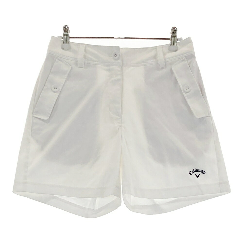 CALLAWAY キャロウェイ ストレッチ ショートパンツ ホワイト系 S 【中古】ゴルフウェア レディース