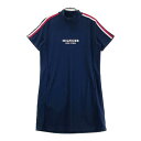 TOMMY HILFIGER GOLF トミー ヒルフィガーゴルフ モックネック 半袖ワンピース ネイビー系 M 【中古】ゴルフウェア レディース