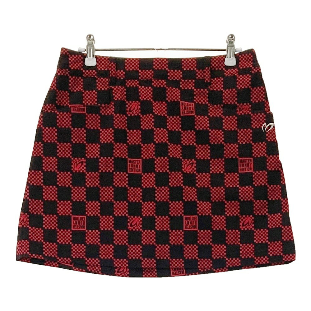 MASTER BUNNY EDITION マスターバニーエディション ; ストレッチスカート チェッカーフラッグ柄 レッド..