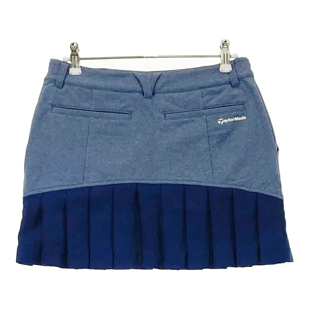 TAYLOR MADE テーラーメイド 裏起毛 プリーツスカート ネイビー系 XS 【中古】ゴルフウェア レディース