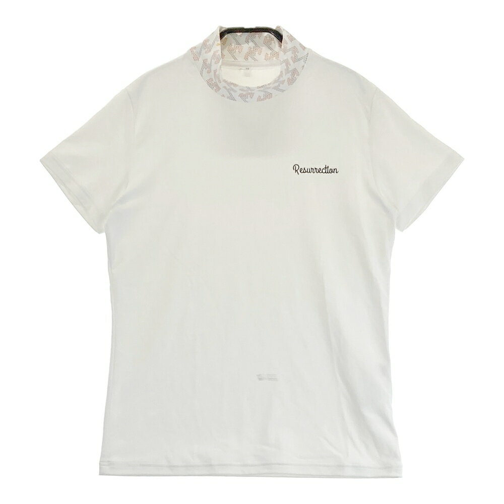 RESURRECTION レザレクション ハイネック 半袖Tシャツ ホワイト系 M 【中古】ゴルフウェア レディース