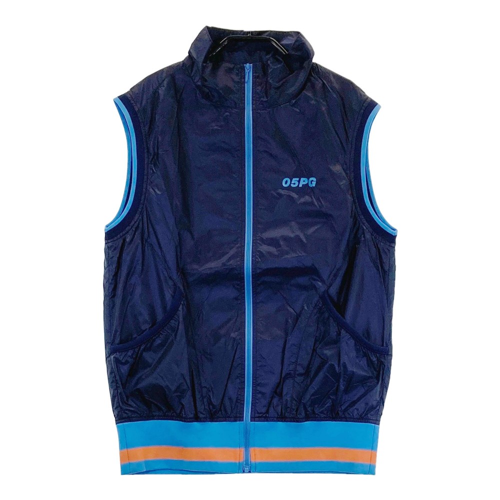 PEARLY GATES パーリーゲイツ ナイロンフルジップベスト ネイビー系 1 【中古】ゴルフウェア レディース