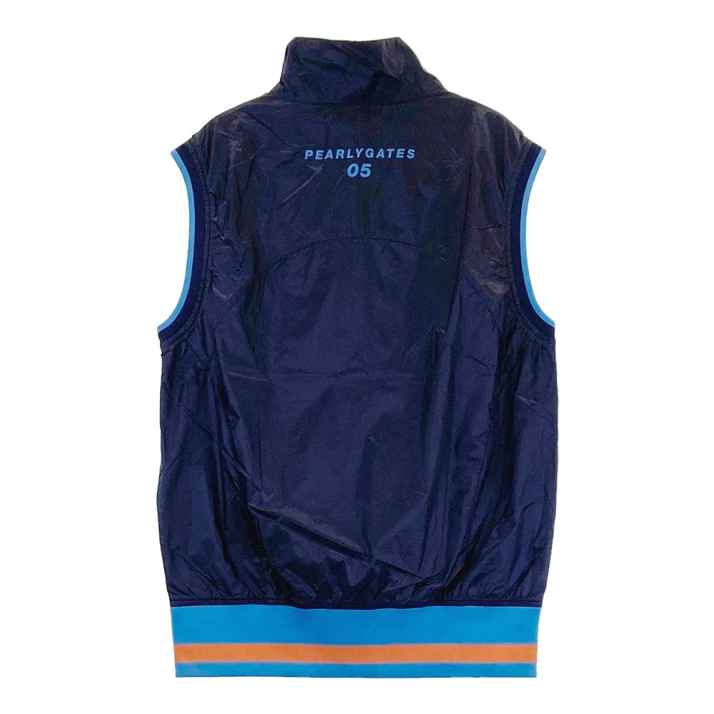 PEARLY GATES パーリーゲイツ ナイロンフルジップベスト ネイビー系 1 【中古】ゴルフウェア レディース