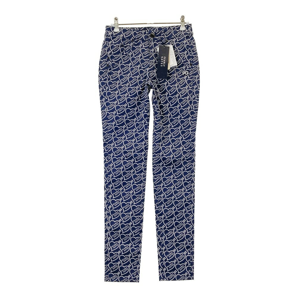 PEARLY GATES パーリーゲイツ 055-2131404 パンツ ハート ネイビー系 00 【中古】ゴルフウェア レディース