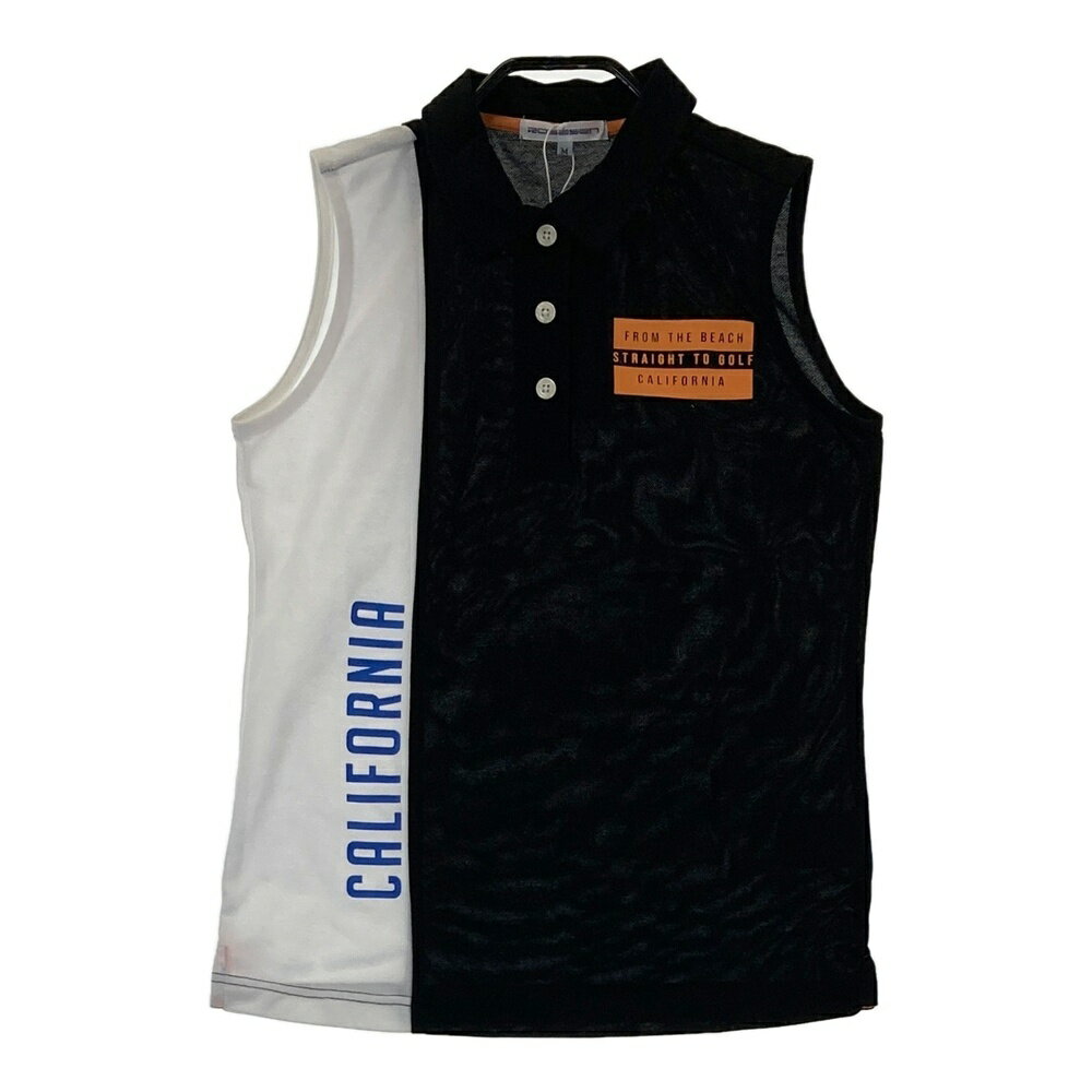 ROSASEN ロサーセン ノースリーブポロシャツ ブラック系 M 【中古】ゴルフウェア レディース