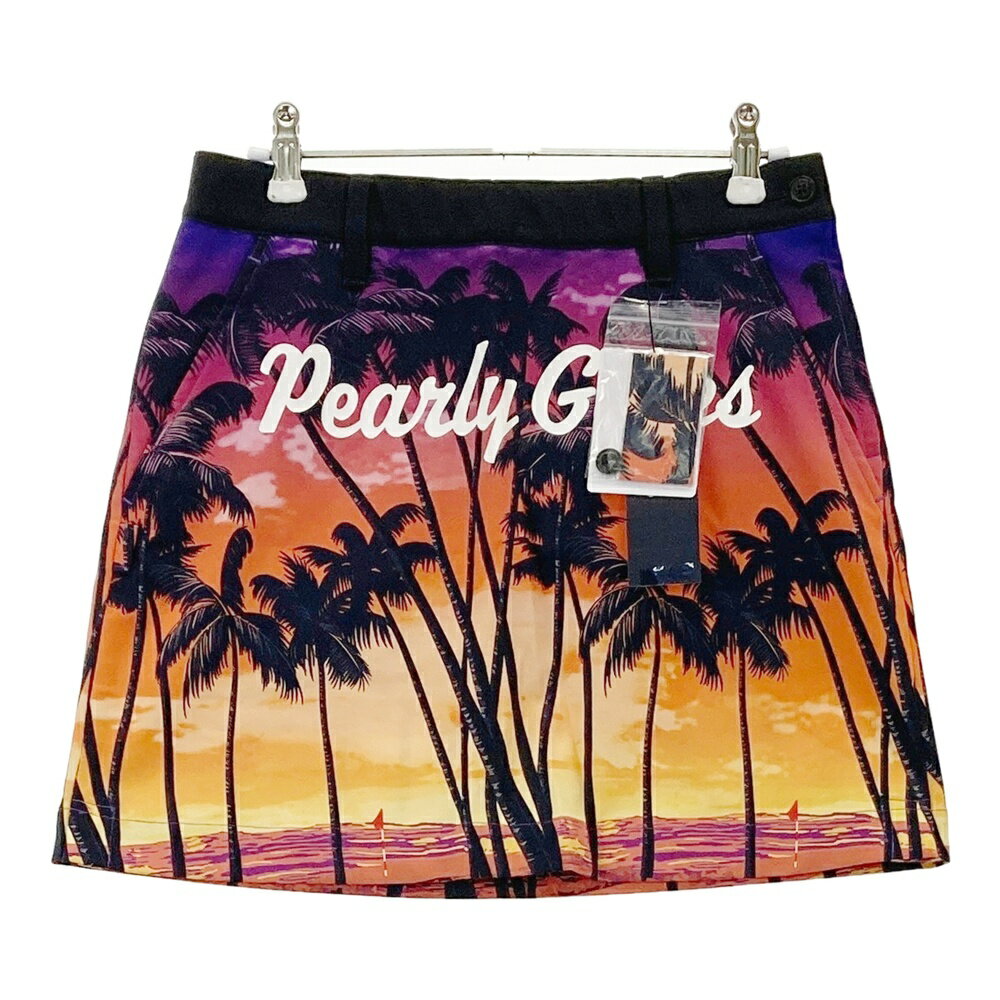 PEARLY GATES パーリーゲイツ 055-1234612 スカート 総柄 ネイビー系 0 【中古】ゴルフウェア レディース