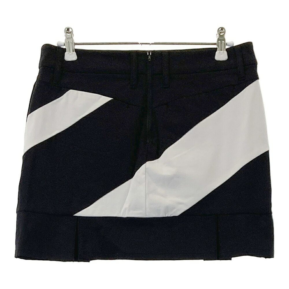 DESCENTE GOLF デサントゴルフ DGWMJE03 裏起毛 インナー付 スカート ブラック系 M 【中古】ゴルフウェア レディース