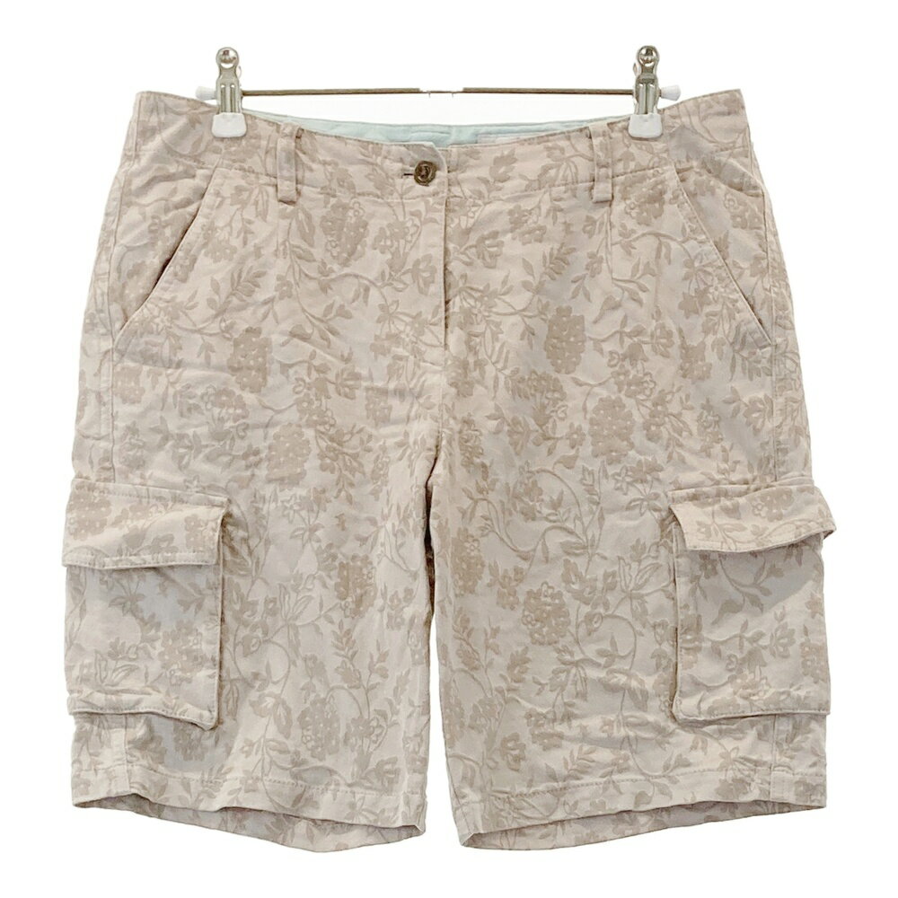 MUNSING WEAR マンシングウェア ショートパンツ 花柄 ベージュ系 11 【中古】ゴルフウェア レディース