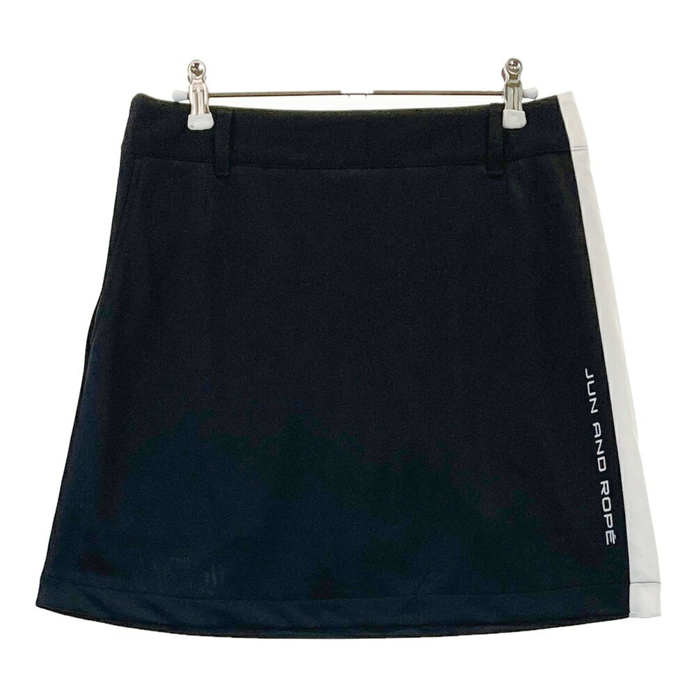 JUN&ROPE ジュン アンド ロペ インナー付スカート ブラック系 L 【中古】ゴルフウェア レディース