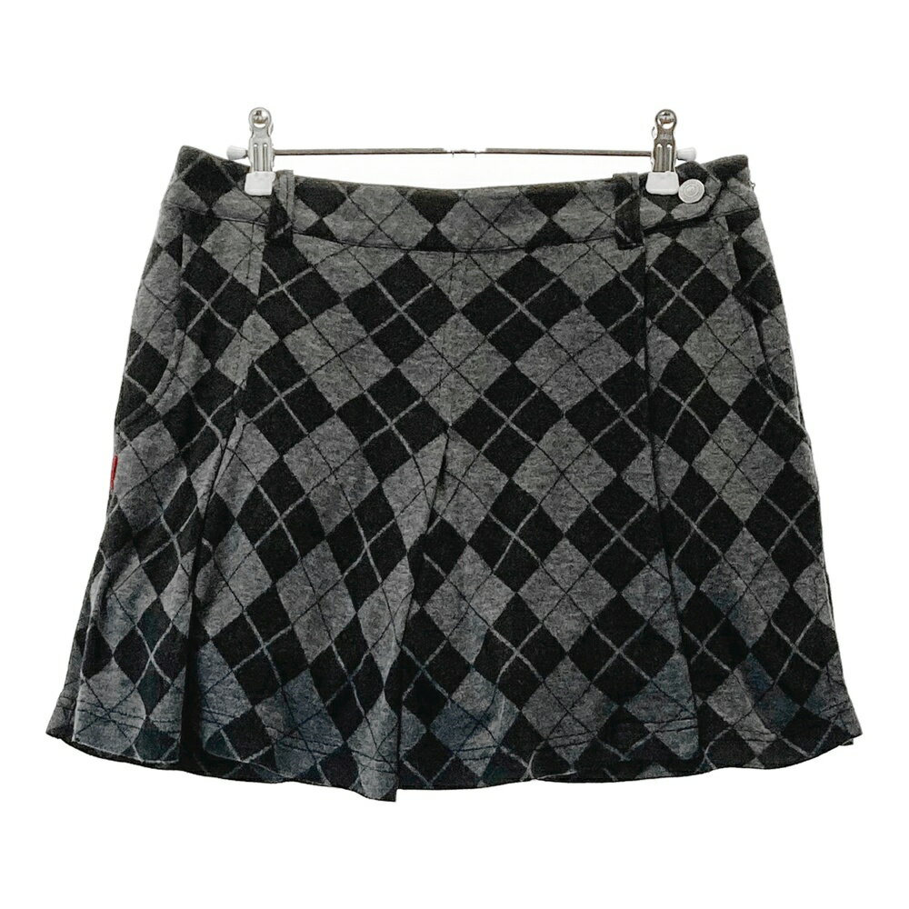 MASTER BUNNY EDITION マスターバニーエディション インナー付スカート アーガイル柄 グレー系 1 【中古】ゴルフウェア レディース