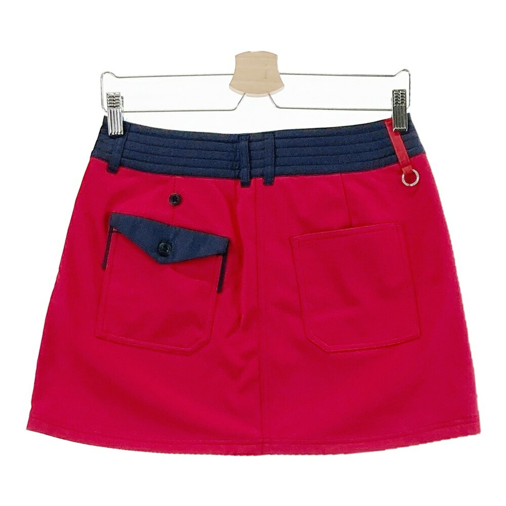 TOMMY HILFIGER GOLF トミー ヒルフィガーゴルフ 裏起毛 スカート レッド系 M 【中古】ゴルフウェア レディース