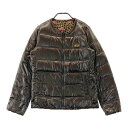 DANCE WITH DRAGON ダンスウィズドラゴン リバーシブル ダウンジャケット レオパード柄 ブラウン系 2 【中古】ゴルフウェア レディース