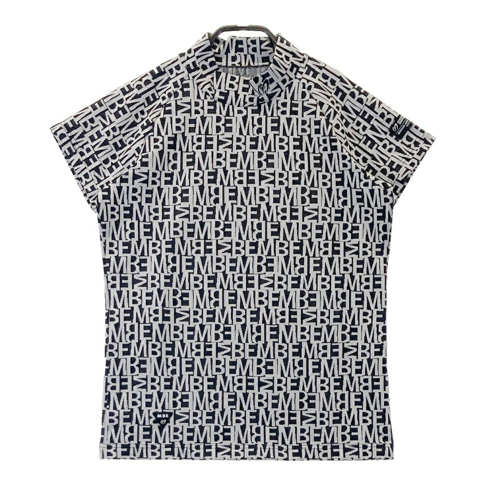 MASTER BUNNY EDITION マスターバニーエディション ハイネック 半袖Tシャツ 総柄 ブラック系 1 【中古】ゴルフウェア レディース