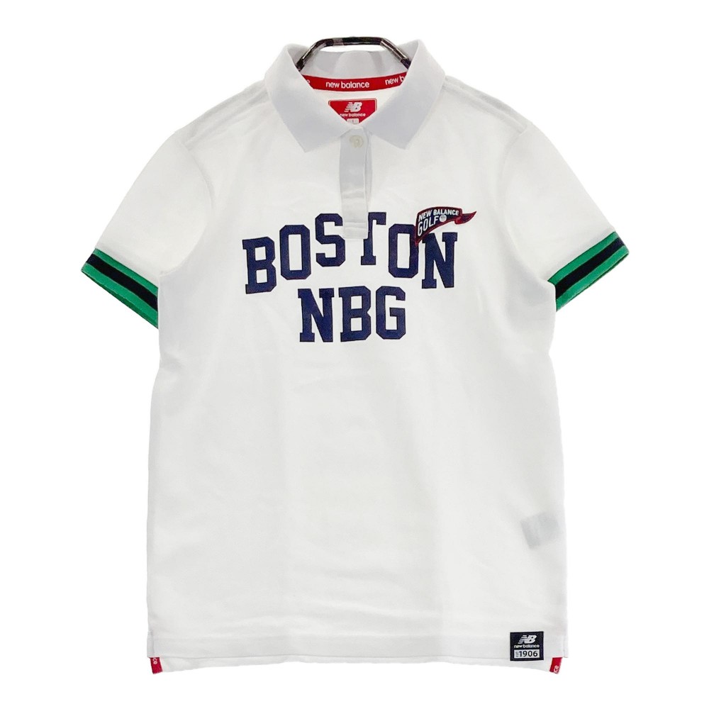 NEW BALANCE GOLF ニューバランス 半袖ポロシャツ ホワイト系 1 【中古】ゴルフウェア レディース