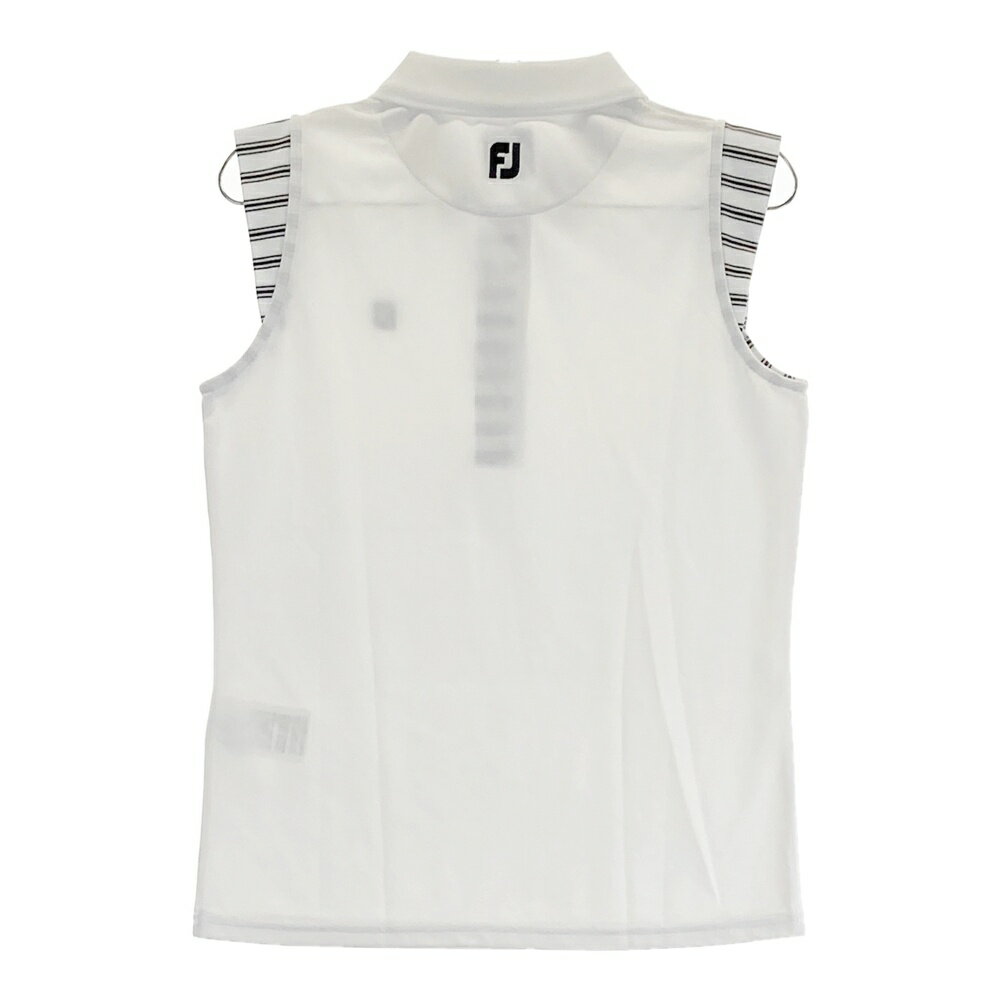 FOOT JOY フットジョイ ノースリーブポロシャツ ホワイト系 M 【中古】ゴルフウェア レディース