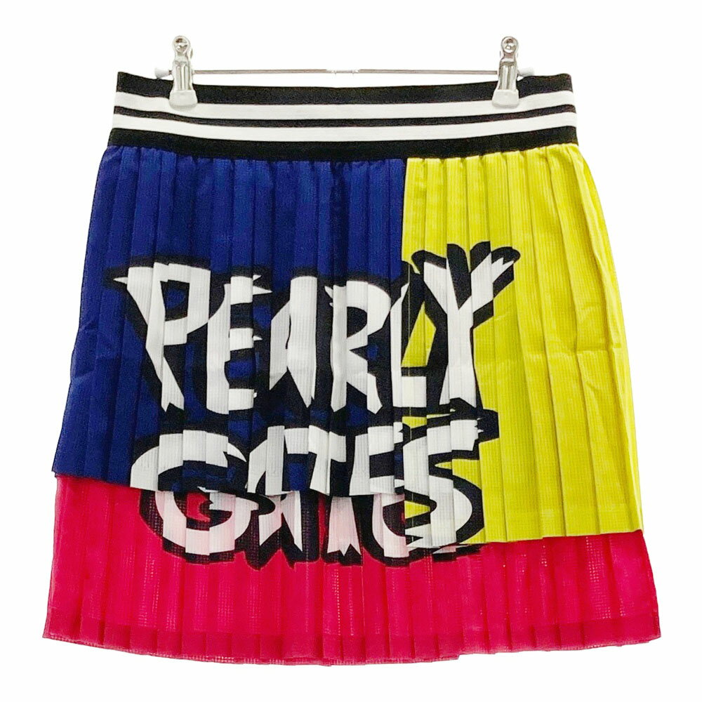 PEARLY GATES パーリーゲイツ 055-1134412 ドットエア プリーツスカート ネイビー系 1 【中古】ゴルフ..
