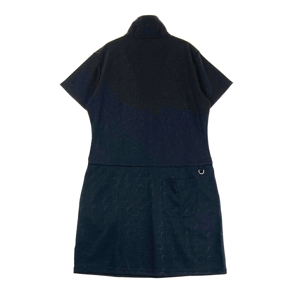 marie claire sport マリクレール スポール ハーフジップ 半袖ワンピース ブラック系 【中古】ゴルフウェア レディース