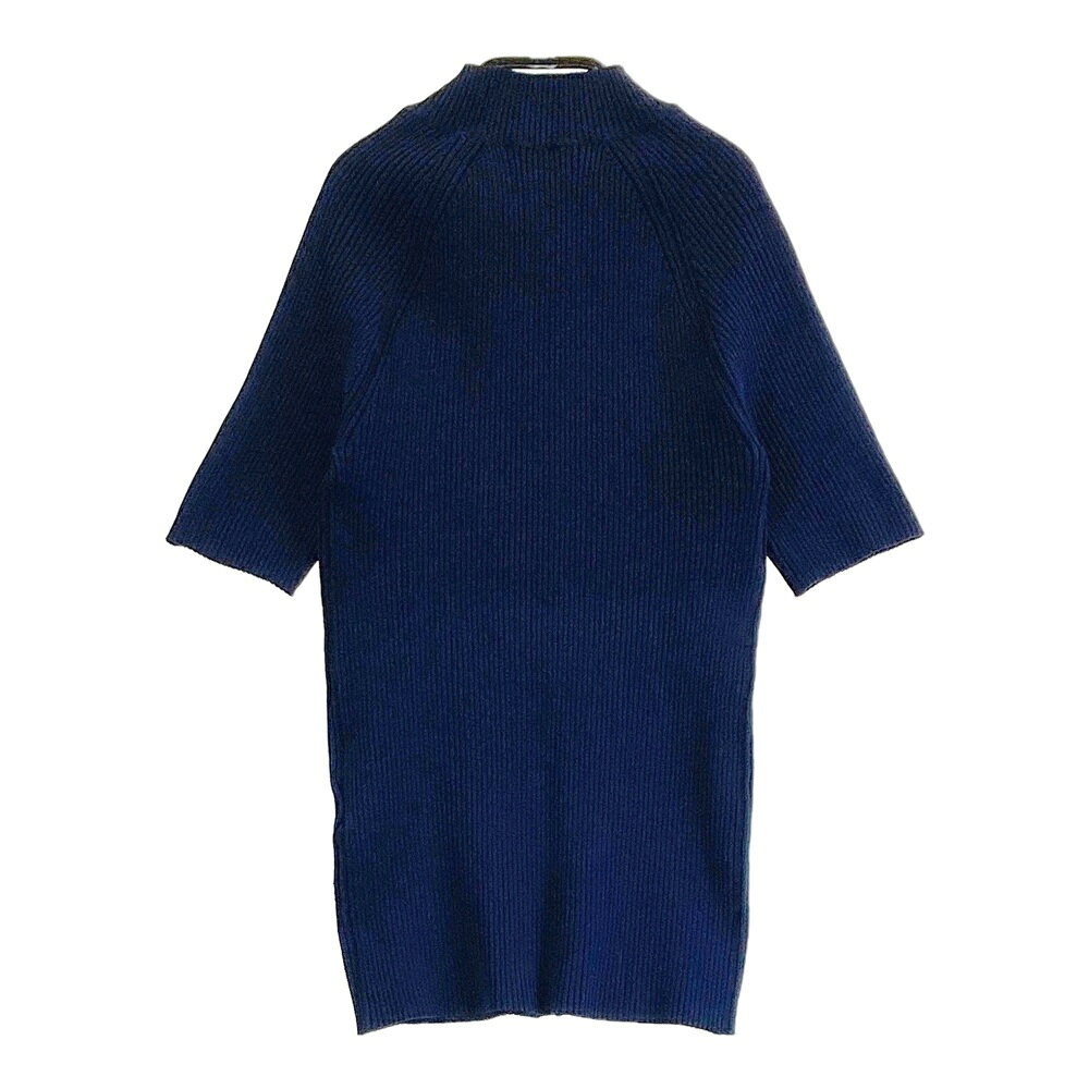 CALLAWAY キャロウェイ モックネック半袖ニットセーター ネイビー系 M 【中古】ゴルフウェア レディース