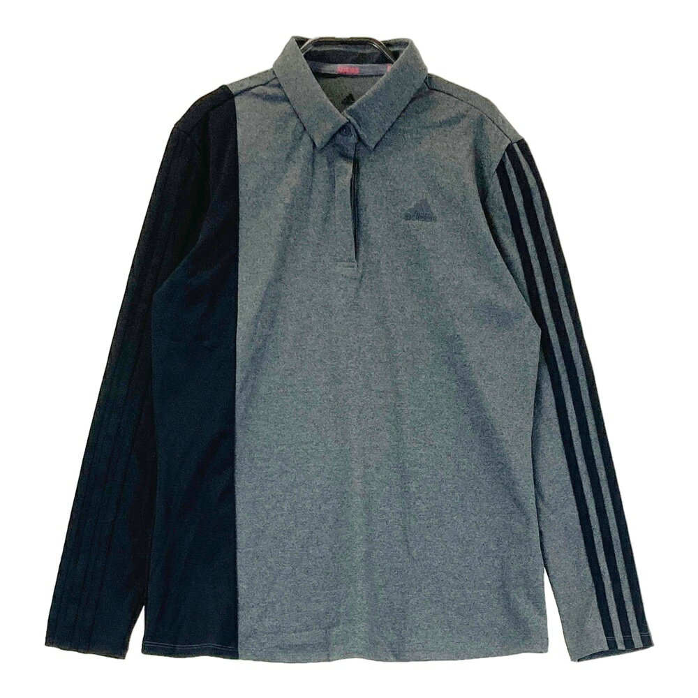 ADIDAS GOLF アディダスゴルフ 長袖ポロシャツ グレー系 OT 【中古】ゴルフウェア レディース