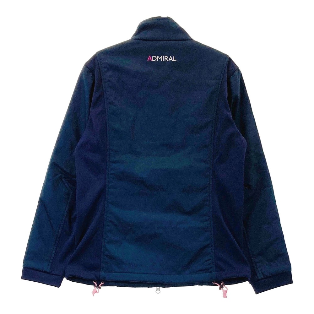 ADMIRAL アドミラル 裏起毛 切替 中綿 ジップジャケット ネイビー系 S 【中古】ゴルフウェア レディース