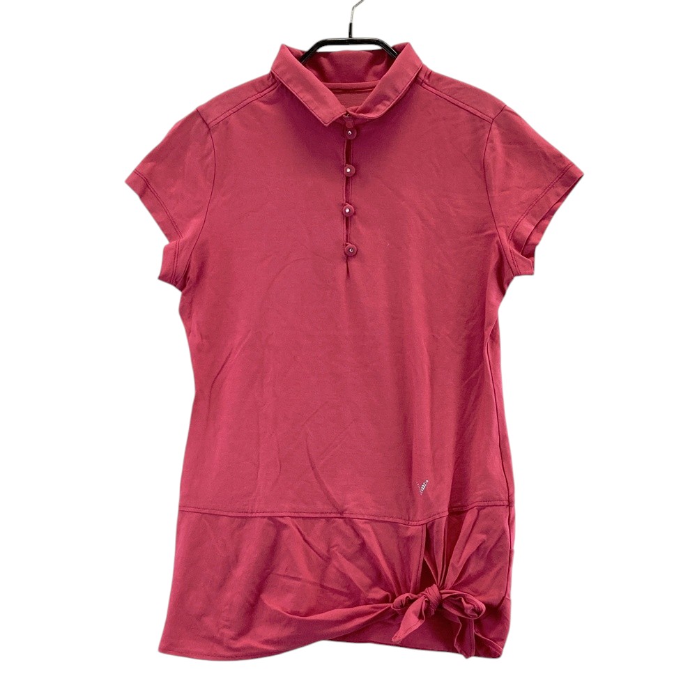 CALLAWAY キャロウェイ 裾リボン 半袖ポロシャツ ピンク系 M 【中古】ゴルフウェア レディース